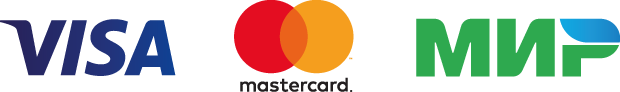 Оплата картами Visa, MasterCard, МИР