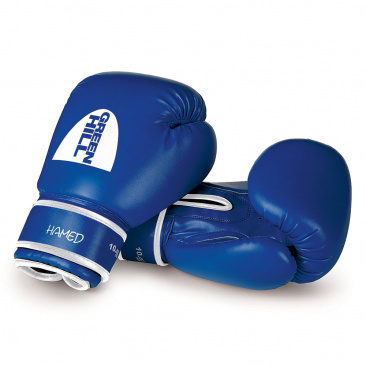 Перчатки боксерские HAMED Green Hill без таргета синие в интернет-магазине VersusBox.ru