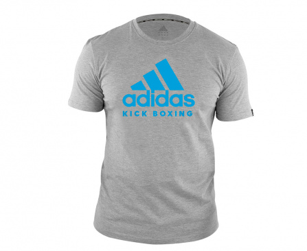 Футболка adidas Community T-Shirt Kickboxing серо-синяя в интернет-магазине VersusBox.ru