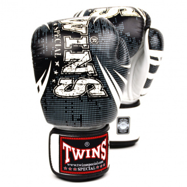 Боксерские перчатки Twins fbgvl3-tw5 fancy boxing gloves черно-белые в интернет-магазине VersusBox.ru