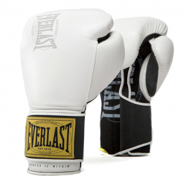 Боксерские перчатки Everlast тренировочные 1910 Classic белые в интернет-магазине VersusBox.ru