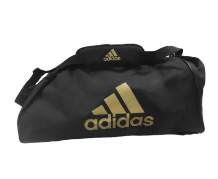 Сумка спортивная adidas Sports Bag Shoulder Strap Combat M черно-золотая в интернет-магазине VersusBox.ru