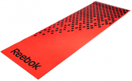 Тренировочный коврик (мат) Reebok для фитнеса мягкий красно-черный в интернет-магазине VersusBox.ru
