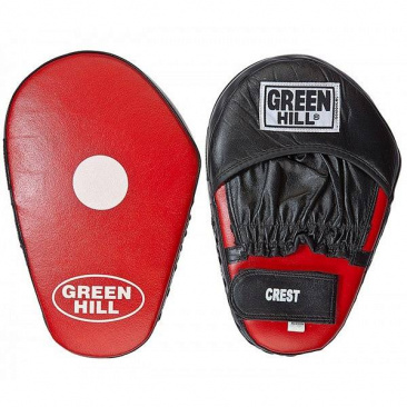 Лапы боксерские прямые Green Hill CREST красные в интернет-магазине VersusBox.ru