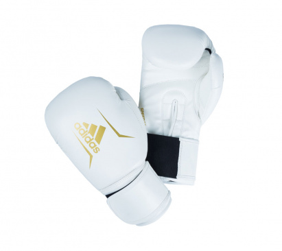 Перчатки боксерские adidas Speed 50 бело-золотые в интернет-магазине VersusBox.ru