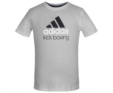 Футболка детская adidas Community T-Shirt Kickboxing Kids серо-черная в интернет-магазине VersusBox.ru