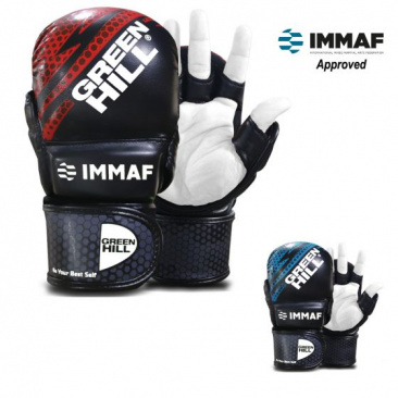 Перчатки MMA IMMAF approved Green Hill черно-красные в интернет-магазине VersusBox.ru