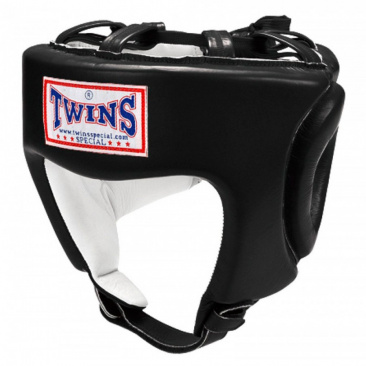 Шлем боксерский Twins head protection hgl1-tw1g черный в интернет-магазине VersusBox.ru