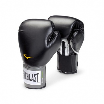 Боксерские перчатки Everlast тренировочные Pu Pro Style Anti-Mb черные в интернет-магазине VersusBox.ru