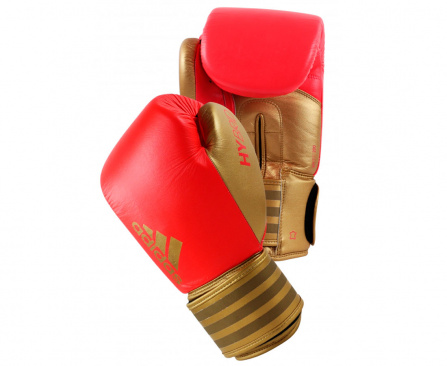 Перчатки боксерские adidas Hybrid 200 красно-золотые в интернет-магазине VersusBox.ru