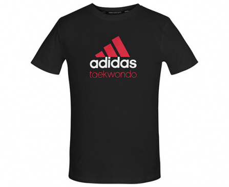 Футболка детская adidas Community T-Shirt Taekwondo Kids черно-красная в интернет-магазине VersusBox.ru
