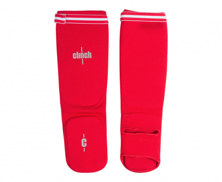 Защита голени и стопы Clinch Shin Instep Protector красная в интернет-магазине VersusBox.ru