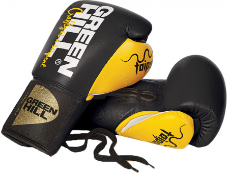Перчатки боксерские Green Hill TAIPAN черно-желтые в интернет-магазине VersusBox.ru