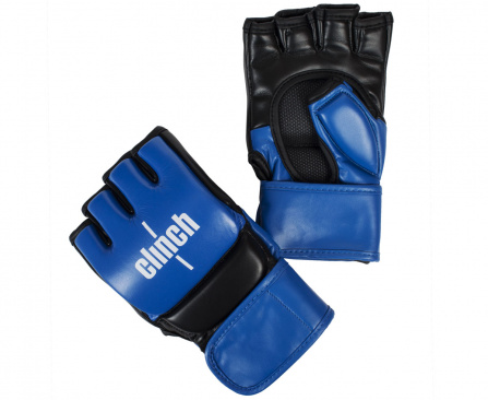 Перчатки для смешанных единоборств Clinch Combat сине-черные в интернет-магазине VersusBox.ru
