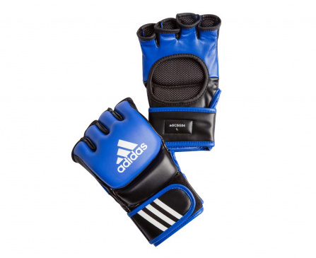 Перчатки для смешанных единоборств adidas Ultimate Fight сине-черные в интернет-магазине VersusBox.ru