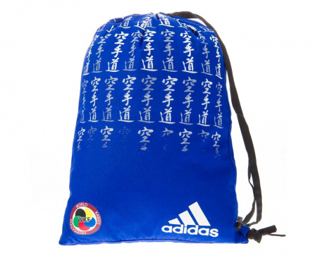 Мешок для кимоно adidas Satin Carry Bag Karate Wkf сине-белый в интернет-магазине VersusBox.ru