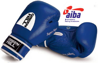 Боксерские перчатки Green Hill Super Star одобренные AIBA 2017 синие в интернет-магазине VersusBox.ru