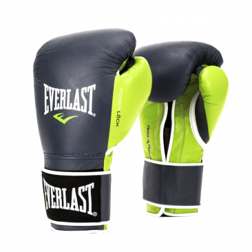 Боксерские перчатки Everlast тренировочные Powerlock сине-зеленые в интернет-магазине VersusBox.ru