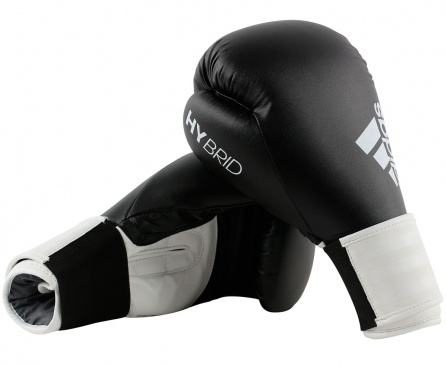 Перчатки боксерские adidas Hybrid 100 черно-белые в интернет-магазине VersusBox.ru