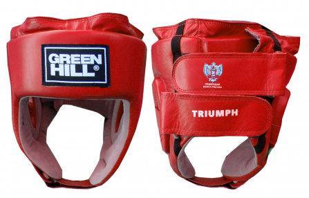 Боксёрский шлем Green Hill Triumph одобренный Федерацией Бокса России красный в интернет-магазине VersusBox.ru
