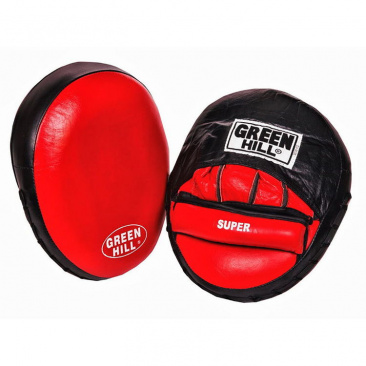 Лапы боксерские Green Hill Super New красно-черные в интернет-магазине VersusBox.ru