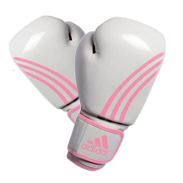 Боксерские перчатки adidas/box-fit  бело-розовые кожезаменитель в интернет-магазине VersusBox.ru