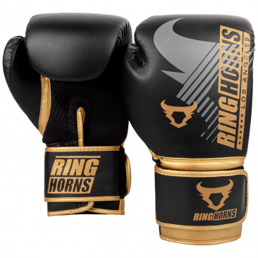 Ringhorns боксерские тренировочные перчатки черно- золотые Charger MX в интернет-магазине VersusBox.ru