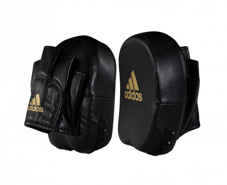 Лапы adidas Short Focus Mitts черно-золотые в интернет-магазине VersusBox.ru