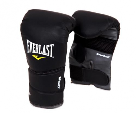 Боксерские перчатки Everlast снарядные Protex2 черные в интернет-магазине VersusBox.ru