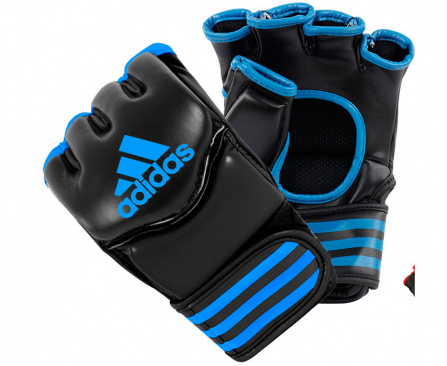 Перчатки для смешанных единоборств adidas Traditional Grappling черно-синие в интернет-магазине VersusBox.ru