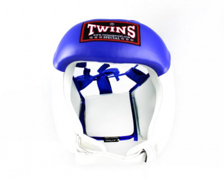Боксерский шлем Twins Hgl8-2t бело-синий в интернет-магазине VersusBox.ru