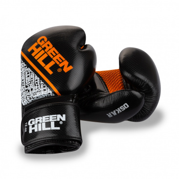 Перчатки боксерские Green Hill OSKAR черно-оранжевые в интернет-магазине VersusBox.ru
