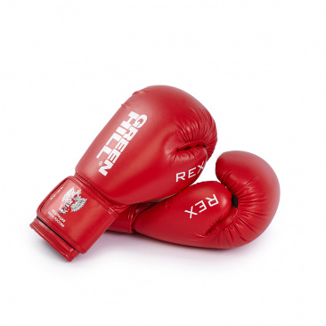 Перчатки боксерские Green Hill REX одобренные Федерацией бокса России  красные в интернет-магазине VersusBox.ru