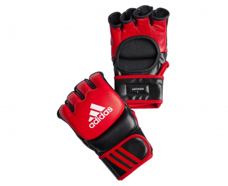 Перчатки для смешанных единоборств adidas Ultimate Fight красно-черные в интернет-магазине VersusBox.ru
