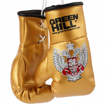 Сувенирные боксерские перчатки Федерация бокса Росси золотистые в интернет-магазине VersusBox.ru