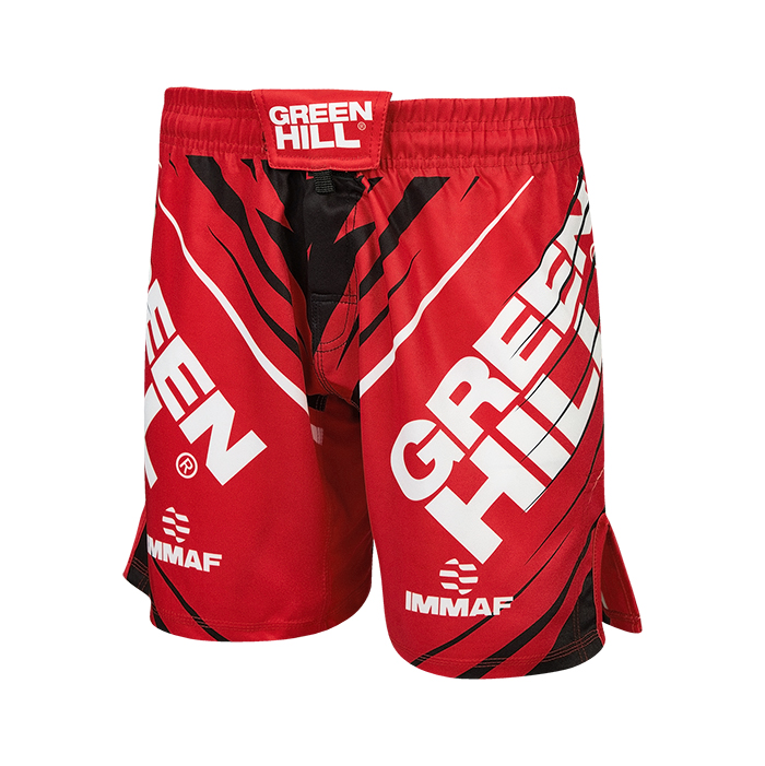 MMI-4022w Шорты MMA SHORT IMMAF approved женские черно-красные в интернет-магазине VersusBox.ru