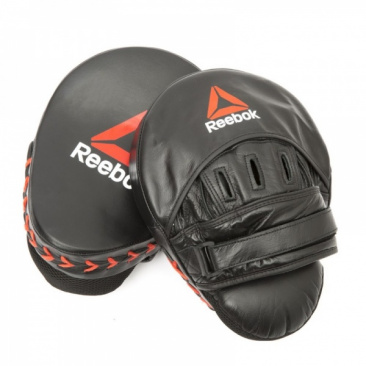 Лапы для бокса кожаные Reebok Combat черные в интернет-магазине VersusBox.ru