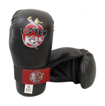 Top Ten детские боксерские тренировочные перчатки черные Pointfighter в интернет-магазине VersusBox.ru