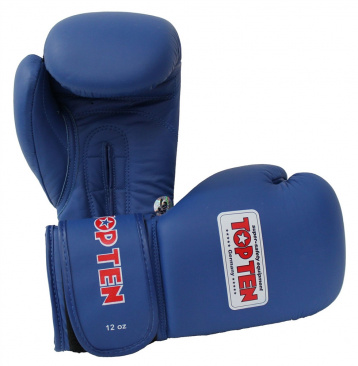 Top Ten боксерские тренировочные перчатки синие Aiba TT в интернет-магазине VersusBox.ru