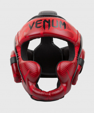 Venum боксерский шлем Elite красно- черный в интернет-магазине VersusBox.ru