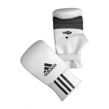 Снарядные перчатки  Adidas/Box -Fit  к/з  бело-черные в интернет-магазине VersusBox.ru