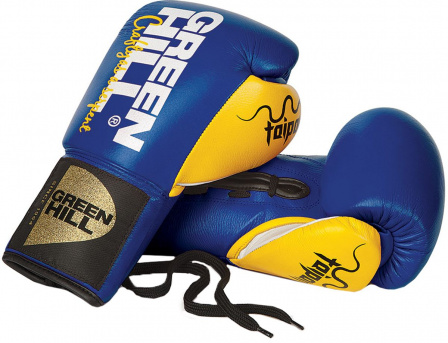 Перчатки боксерские Green Hill TAIPAN cине-желтые в интернет-магазине VersusBox.ru