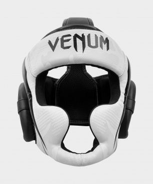 Venum боксерский шлем Elite бело- черный в интернет-магазине VersusBox.ru