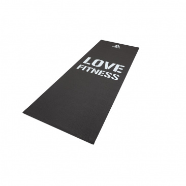 Тренировочный коврик (мат) для фитнеса тонкий Love (черн) в интернет-магазине VersusBox.ru