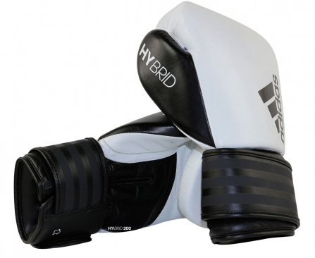 Перчатки боксерские adidas Hybrid 200 бело-черные в интернет-магазине VersusBox.ru