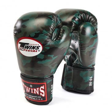 Боксерские перчатки Twins Fbgvs3-ml fancy boxing gloves темно-зеленые в интернет-магазине VersusBox.ru