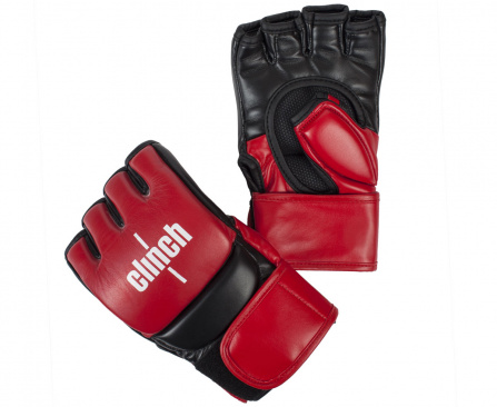 Перчатки для смешанных единоборств Clinch Combat красно-черные в интернет-магазине VersusBox.ru