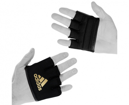 Накладки гелевые adidas Knuckle Sleeve черно-золотые в интернет-магазине VersusBox.ru