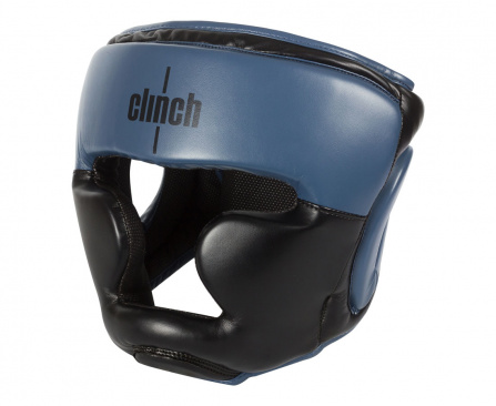 Шлем боксерский Clinch Punch Full Face черно-синий в интернет-магазине VersusBox.ru