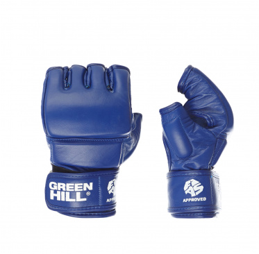 Перчатки для боевого самбо Green Hill FIAS Approved (Лицензия FIAS) синие в интернет-магазине VersusBox.ru